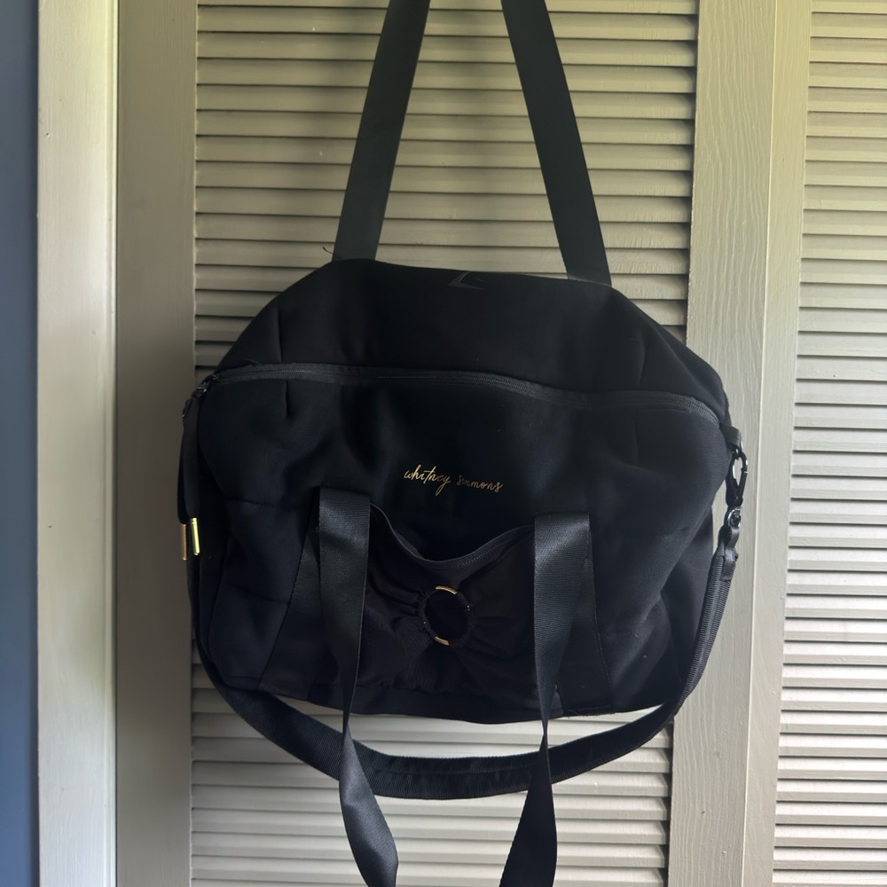Whitney Simmons Gymshark Black Travel Bag with Durable Design